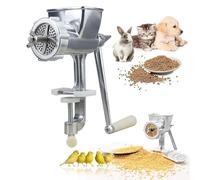 Pellet Maker in acciaio inox con alimentazione manuale - versatili piastre per pellet per alimenti fatti in casa, perfetti per uccelli, pesci, conigli, polli, gatti e cani