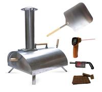 Pellethead PoBoy - Forno per pizza a legna, portatile per cucinare all'aperto, include kit accessori per forno per pizza