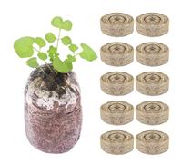Pellets per Germinazione delle Piantine - 10 Pezzi Pastiglie Semina Torba Compressa per Piantine - Substrato Compresso con Bloccanti, Accessori da Giardino per Coltivazione in Vasi Esterni e Terrazzi