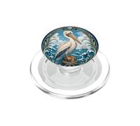 Pellicano costiero Art Nouveau Ocean Bird Anchor PopSockets PopGrip per MagSafe