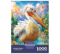 Pellicano Dalmata Puzzle 1000 Pezzi, Jigsaw Puzzle Difficili Per Adulti E Ragazzi Dai 14 Anni in Su, Home Giochi Puzzle 70x50cm/1000pcs
