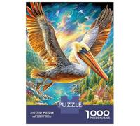Pellicano Dalmata Puzzle 1000 Pezzi, Jigsaw Puzzle Difficili Per Adulti E Ragazzi Dai 14 Anni in Su, Home Giochi Puzzle 52x38cm/1000pcs