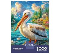 Pellicano Dalmata Puzzle 1000 Pezzi, Jigsaw Puzzle Per Adulti E Ragazzi Dai 14 Anni in Su, Giochi Stimolanti Per Tutta La Famiglia 70x50cm/1000pcs