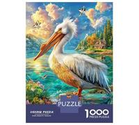 Pellicano Dalmata Puzzle 1000 Pezzi, Jigsaw Puzzle Per Adulti E Ragazzi Dai 14 Anni in Su, Giochi Stimolanti Per Tutta La Famiglia 38x26cm/1000pcs