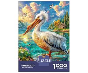 Pellicano Dalmata Puzzle 1000 Pezzi, Jigsaw Puzzle Per Adulti E Ragazzi Dai 14 Anni in Su, Giochi Stimolanti Per Tutta La Famiglia 38x26cm/1000pcs