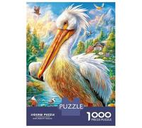 Pellicano Dalmata Puzzle 1000 Pezzi, Jigsaw Puzzle Per Adulti E Ragazzi Dai 14 Anni in Su, Gioco Di Puzzle 38x26cm/1000pcs