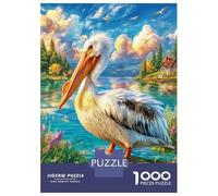 Pellicano Dalmata Puzzle 1000 Pezzi, Jigsaw Puzzle Per Adulti E Ragazzi Dai 14 Anni in Su, Gioco Di Puzzle 38x26cm/1000pcs