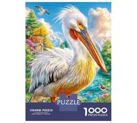 Pellicano Dalmata Puzzle 1000 Pezzi, Jigsaw Puzzle Per Adulti E Ragazzi Dai 14 Anni in Su, Gioco Di Puzzle 38x26cm/1000pcs