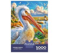 Pellicano Dalmata Puzzle 1000 Pezzi, Puzzle Impossibile 1000 Pezzi, Gioco Di Sfida Intellettuale 52x38cm/1000pcs