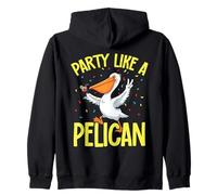 Pellicano Partito Come Un Pellicano Felpa con Cappuccio