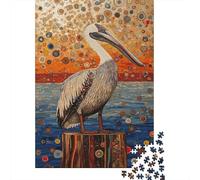 Pellicano Stile Artistico Puzzle 1000 Pezzi Puzzle per Adulti Puzzle per Famiglia Relax Concentrazione Arredo Regalo 52x38cm/1000pcs