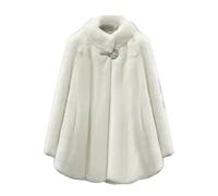 Pellicce di Visone Cappotto Donna Giacca Invernale Donna Breve Femminile Visone Abbigliamento Stand Collar Cappotti, bianco, Large
