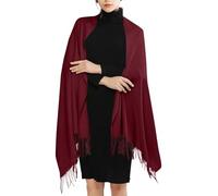 Pelliccia Cravatta Shawl And Shawl Evening Gown Long Scarf Piatto, rosso, A