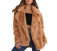 Pelliccia di Coniglio Giacca in Pelliccia Sintetica Colletto Moda Giacca in Pelliccia Sintetica di Media Lunghezza Pelliccia Calda