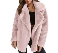 Pelliccia di Coniglio Giacca in Pelliccia Sintetica Colletto Moda Giacca in Pelliccia Sintetica di Media Lunghezza Pelliccia Calda