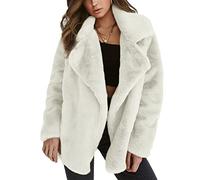 Pelliccia di Coniglio Giacca in Pelliccia Sintetica Colletto Moda Giacca in Pelliccia Sintetica di Media Lunghezza Pelliccia Calda