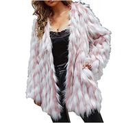 Pelliccia Ecologica Donna Giacca Donna in Pelliccia Sintetica Cappotto Maniche Lunghe Autunno Inverno Cappotti di Visone Artificiale Cappottino Peluche Donna Corto Giacche Donna Ispessimento Termico