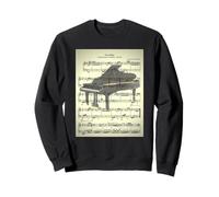 Pelliccia Elise Beethoven Spartito Pianoforte Vintage Look Felpa