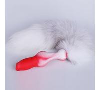 Pelliccia Sintetica In Silicone Facile da Pulire,Red-S