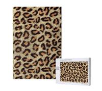 Pelliccia sintetica leopardata a macchie marroni, gioco di puzzle per adulti da 1000 pezzi, puzzle impegnativi, puzzle a incastro