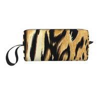 Pelliccia tigrata di pelle di tigre di leone leopardo, Borsa per il trucco Borsa per cosmetici Borsa da toilette da viaggio portatile Borsa per trucco Organizer