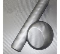 Pellicola adesiva 3D in fibra di carbonio, 50 x 300 cm, multicolore, taglio selezionabile, in fibra di carbonio, 50 x 300 cm, adesivo decorativo per carrozzeria (argento)