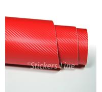 Pellicola adesiva carbonio ROSSO 3D cm150x400 car wrapping auto moto carbon red