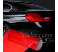 Pellicola adesiva colorata oscurante per fari fanali auto moto ROSSA 30x150 cm