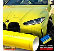 Pellicola adesiva Giallo limone lucido car wrapping yellow cm 100x300 auto moto