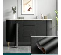 Pellicola adesiva in vinile nero per top di banconi - Pellicola per mobili a colla e strappo per cucina, scrivania, cassetti - Impermeabile e rimovibile 40*500,40x100 cm,40x300 cm,40 cm x 200 cm,80x30