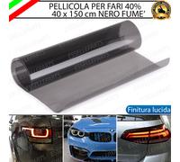 PELLICOLA ADESIVA NERO LUCIDO OSCURAMENTO FARI 40 x 150 CM PER AUDI TT FV