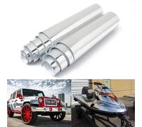 Pellicola Adesiva Per Auto In Argento Cromato Specchio 30x152Cm