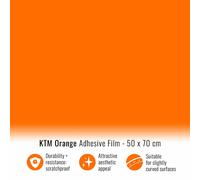 4R Quattroerre.it 16371 Pellicola Adesiva Car Wrapping, Arancione KTM, 50 x 70 cm