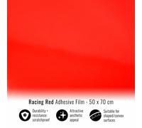 Pellicola Adesiva per Car Wrapping Rosso Corsa 50 x 70 cm