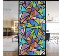 Pellicola adesiva per finestra, per la privacy, stile chiesa, statica, per vetro colorato, per la casa, blocco UV, privacy, controllo del calore (A, 60 x 200 cm)