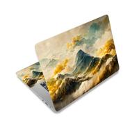 Pellicola adesiva per laptop da 12", 13", 13,3", 14", 15", 15,4", 15,4", 15,6", in vinile, adesivo per notebook e PC (2 polsiere incluse), rimovibile, riutilizzabile, montagna mare di nuvole