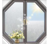 Pellicola Adesiva per Vetri Box Doccia 80 x 100 cm, Static Cling, Autoadesiva, Impermeabile Prova Olio, Incolore in Rotolo, Anti-Uv Elettrostatica Pellicola, per Casa Cucina, Opaco puro