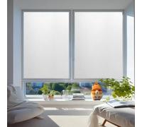 Pellicola Adesiva per Vetri Finestre 20 x 340 cm, Statica Protezione Traslucida Privacy, Rimovibile Riutilizzabile, Anti Uv, Adesivi Statici Senza Colla, per Casa Cucina, bianco opaco