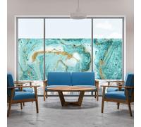 Pellicola adesiva per vetro Marmo turchese finestre box doccia bagno vetrate