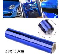 Pellicola adesiva rotolo vinile specchio cromato lucido auto blu scuro 150 cm30