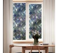 Pellicola adesiva statica per finestra, effetto mosaico satinato, in PVC, a lunga durata, per una decorazione elegante della casa (58 x 90 cm)