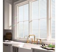 Pellicola Adesiva Trasparente 40 x 200 cm, Riduzione Abbagliamento Solare, Anti-Calore, Facile da Installare, Glass Film Anti UV Motivo a Strisce, per Ufficio Bagno, Banda