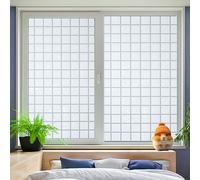 Pellicola Adesiva Trasparente 60 x 340 cm, Non Adesivo, Impermeabile, Traslucido Decorative,Protezione Solare, Pellicola per Finestre Autoadesiva, per Casa Cucina, piazza