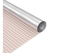 Pellicola autoadesiva a specchio argentata, 90 x 200 cm, 2 pezzi, in PET, protezione solare, antiriflesso, protezione termica, per ufficio, bagno, porta in vetro