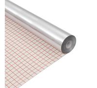 Pellicola autoadesiva a specchio argentata in robusta plastica PET, 90 x 2000 cm, per interni, opaca, con protezione UV e protezione solare antiriflesso, ideale per il bagno
