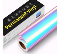 Pellicola autoadesiva in vinile plotter - 30,5 cm x 305 cm impermeabile autoadesiva per plotter in vinile, per Cricut, Silhouette Cameo, adesivi (olografico, bianco opalino)