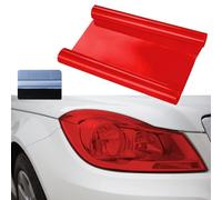 Pellicola autoadesiva per fari, per auto, ad alta trasparenza, antigraffio, ritagliabile, per fari, fanali posteriori, fendinebbia, adatto per la maggior parte delle auto (rosso)
