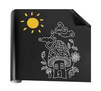 Pellicola autoadesiva per lavagna, 300 x 43 cm, piccola lavagna nera, autoadesiva, lavabile, per scuole, uffici, scrivere o fai da te