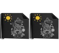 Pellicola autoadesiva per lavagna, 300 x 43 cm, piccola lavagna nera, autoadesiva, lavabile, per scuole, uffici, scrivere o fai da te (Confezione da 2)