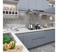 Pellicola autoadesiva per mobili, 500 x 90 cm, in PVC, opaca, decorativa, per mobili, finestre, porte a vetro, ufficio, bagno, protezione dai raggi UV, 2 pezzi, colore grigio